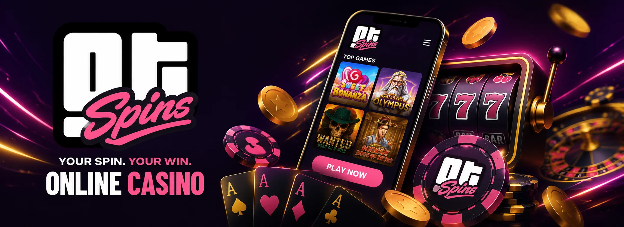 GTspin Casino UK welcome pack banner with £10,000 and 800 free spins across 10 deposits